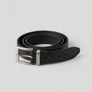 Summer Black Vegetable-Tanned Leather Belt